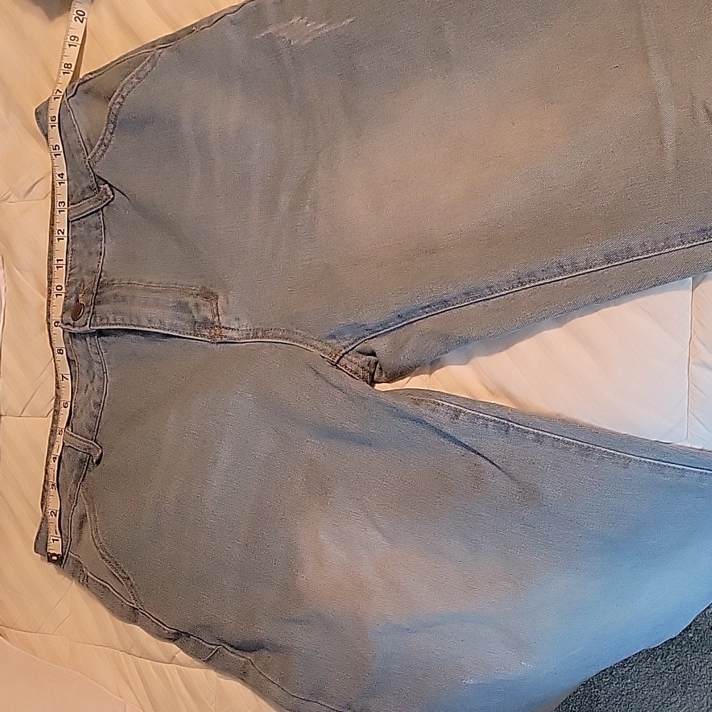 Women's Distressed wide leg jeans